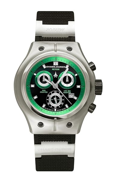 CHASE DURER METEOR CHRONOGRAPH GREEN DIAL RUBBER STRAP